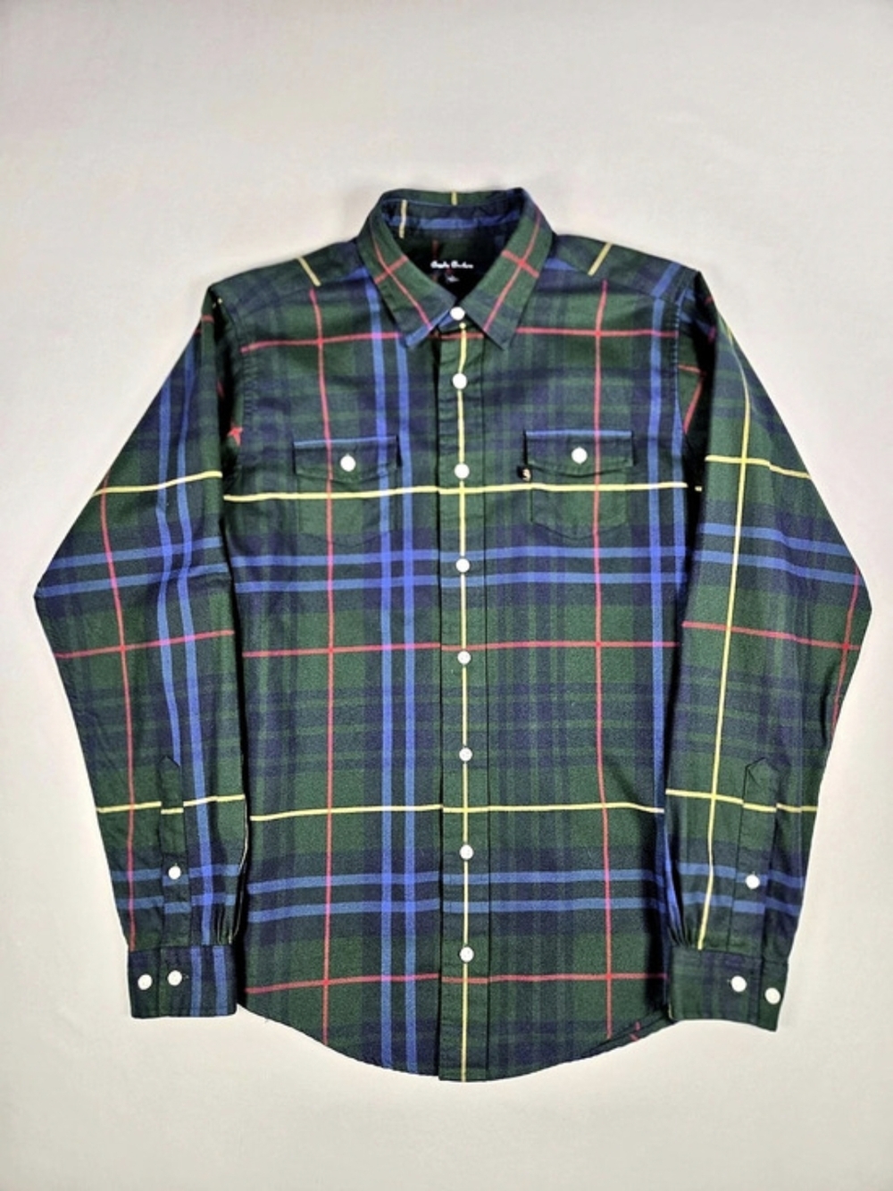Brooks Brothers Fleece Plaid Flannel Cotton Shirt Size Large Like New Preppy